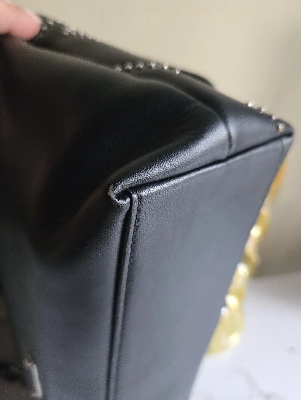 GUC Rebecca Minkoff Edie Star Studded Black Leather Shoulder Bag